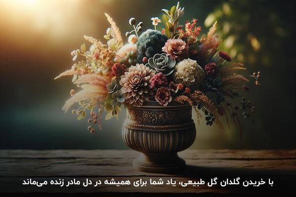 گلدان گل طبیعی؛ یکی از بهترین هدایای تولد مادر