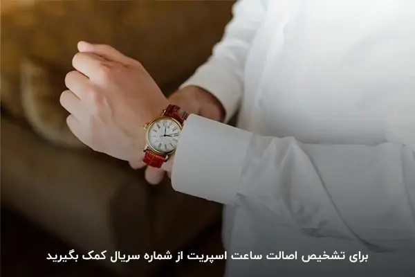 برای تشخیص اصالت ساعت اسپریت از شماره سریال کمک بگیرید.
